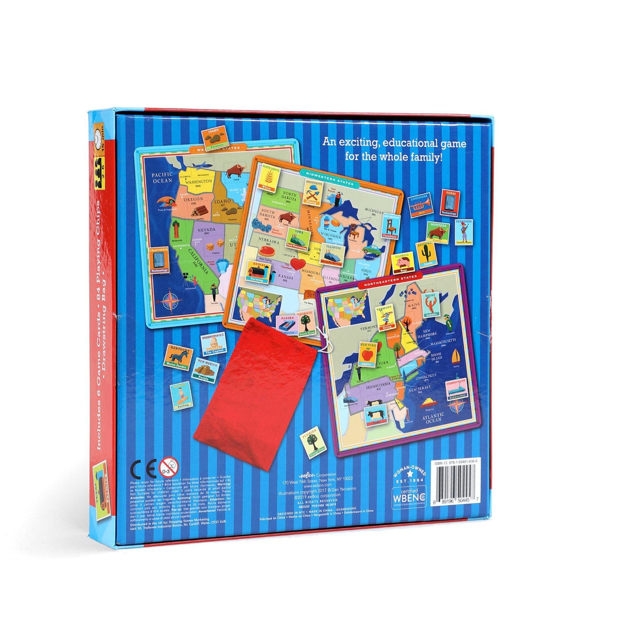 eeBoo United States Geography Bingo Game